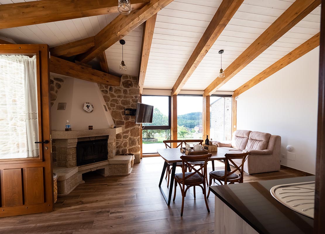 Casa TRES foto chimenea