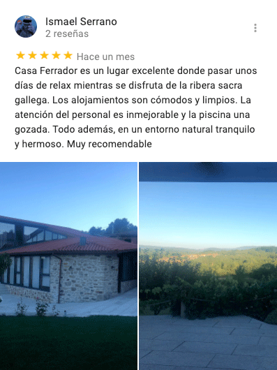 Opiniones sobre la casa rural en la ribiera sacra